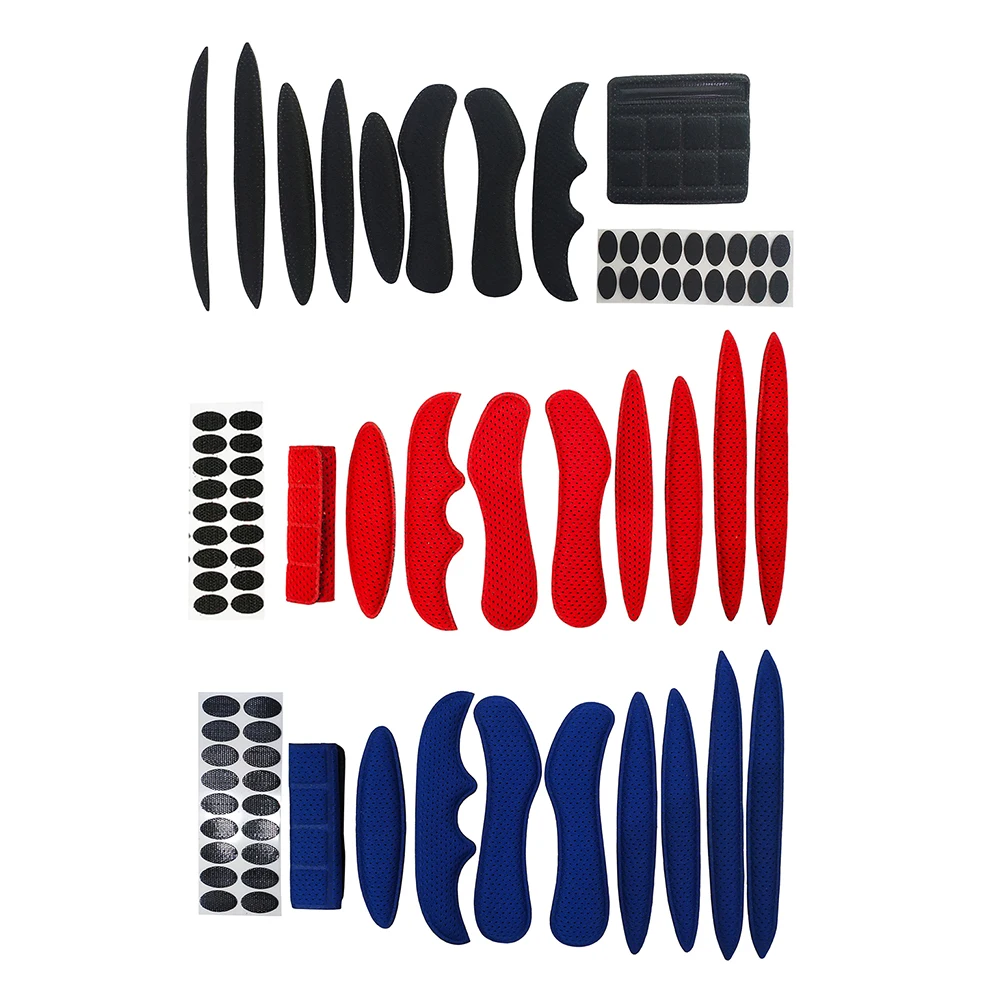 

1set Cycling Helmet Pads Sealed Sponge Bicycle Electric Motorcycle Riding Helmet Velcro Lining Sponge Inner Pads Protection Pad