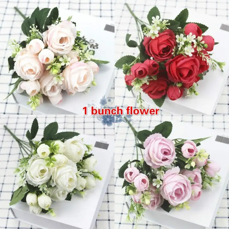 

A bunch of beautiful artificial peony roses silk flowers DIY home garden party wedding decoration artificial flowers