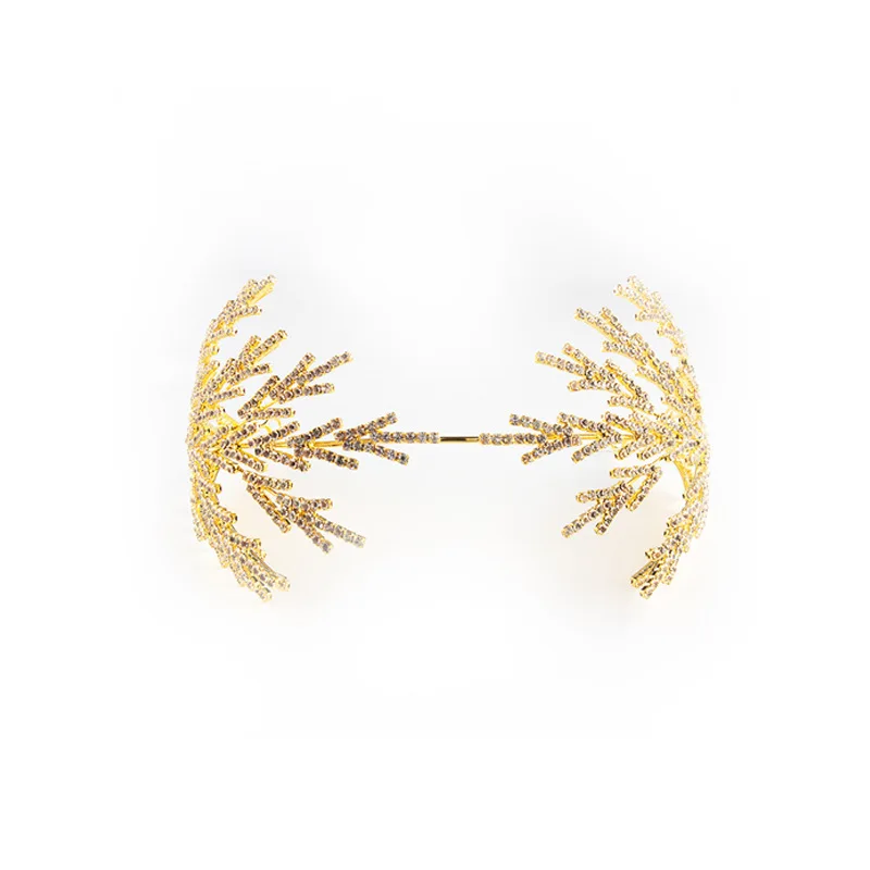 

Fashion beauty bridal crowns headband hot sale bridal hair accessories full diamond headband women headdress luxury jewelry