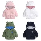 Пальто для новорожденных; Зимнее пальто с капюшоном; Зимняя теплая куртка для маленьких девочек; Бархатное теплое пальто с медведем; Верхняя одежда