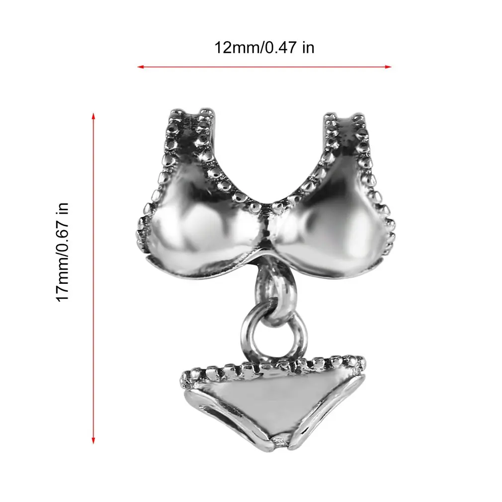 925 пробы серебряный уникальный дизайн Наборы бикини форма бусины подходят для