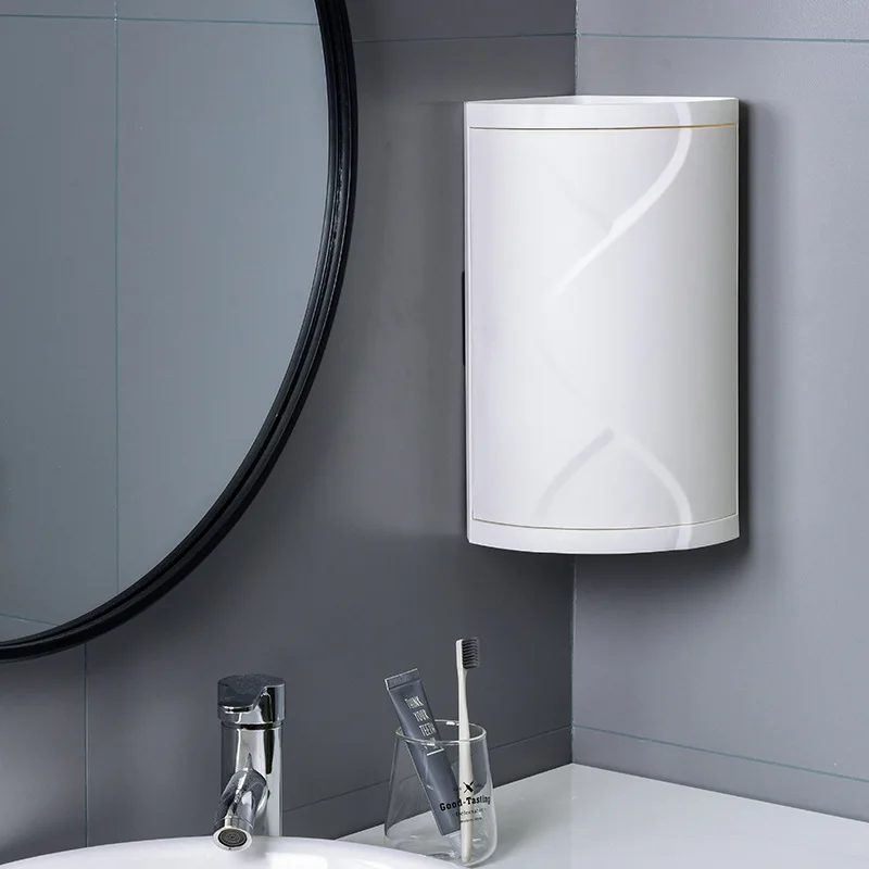 Угловая полка для ванной вращающаяся хранения органайзер косметики кухонный