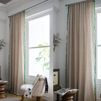 daisy printed cotton linen curtains for living room bedroom window curtain drapes sheer boho tassel treatment drapes home decor