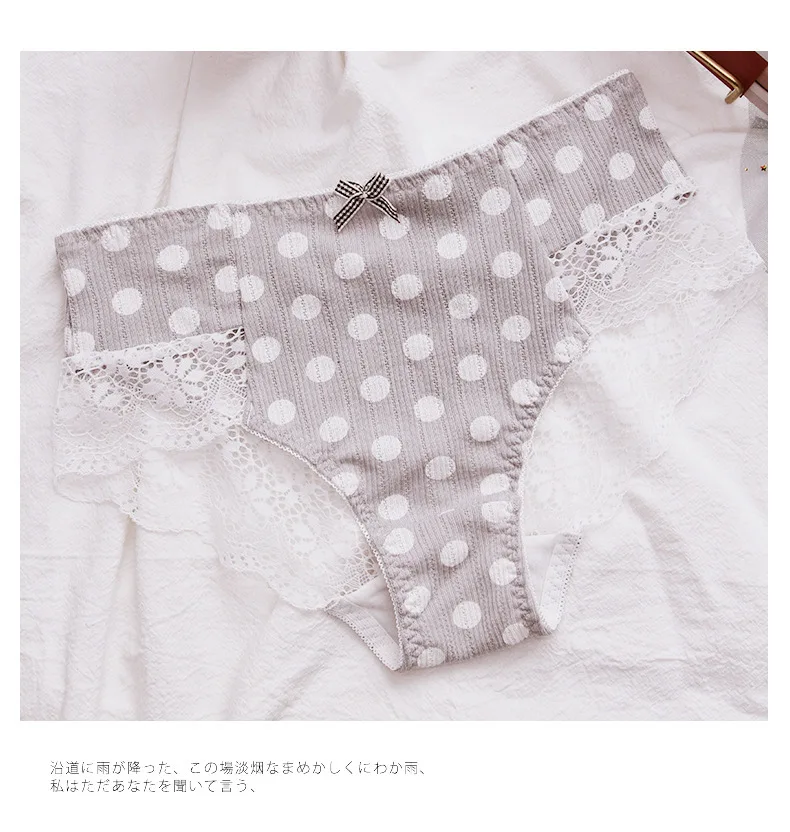 SP& CITY Япония прекрасные Vogue точка шаблон трусики для женщин Ретро хлопок бесшовное нижнее белье милый бант менструальные трусики сексуальное женское нижнее белье