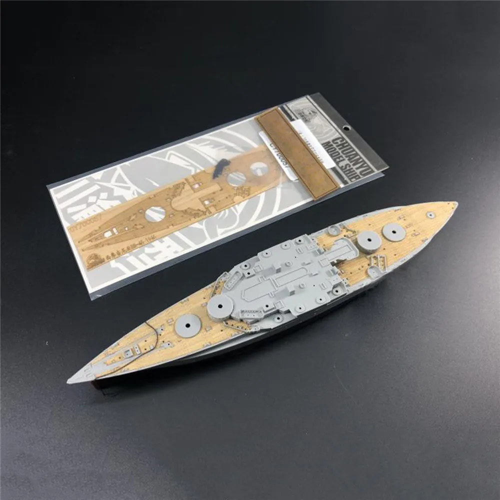 Деревянная палуба с якорной цепью для Trumpeter 1/700 05772 USS Западная Вирджиния BB 48 1945