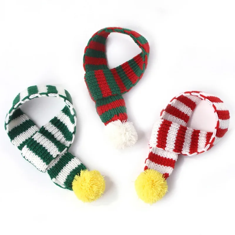 

Pet Knitted Christmas Scarf Creative Warm Poodle Teddy Bib Cat Dog L