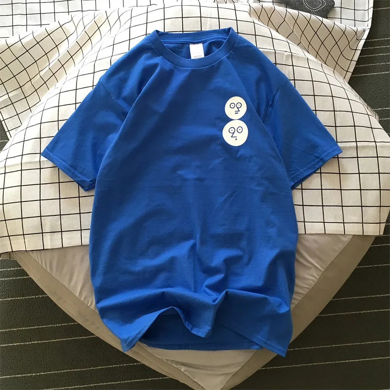 Рубашка повседневная с коротким рукавом серая футболка женская круглым вырезом