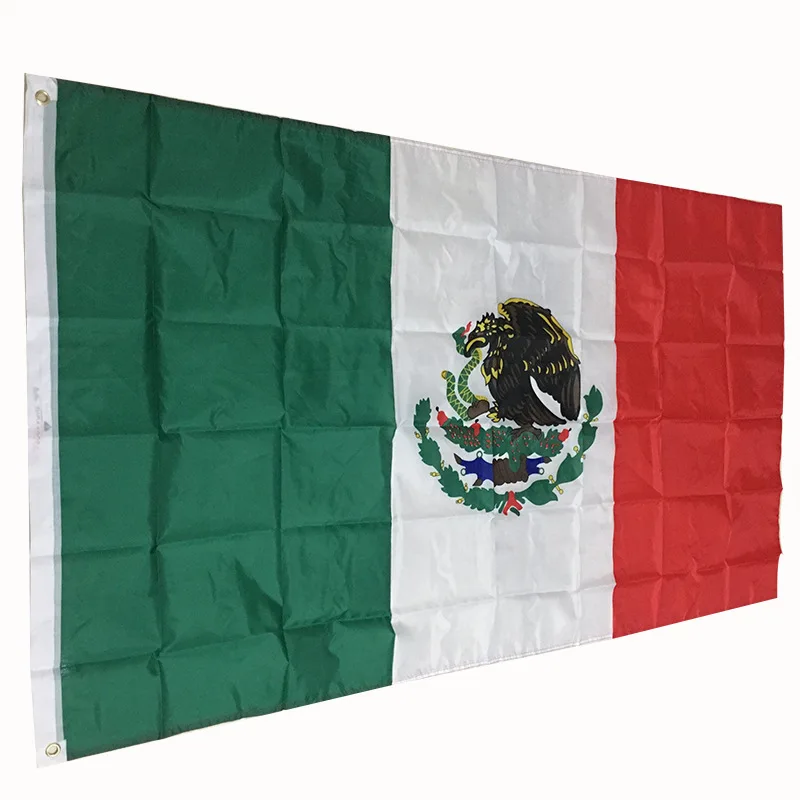 

90 x 150cm Mexico National Flag Hanging Flag Polyester Mexico Flag Outdoor Indoor Big Flag