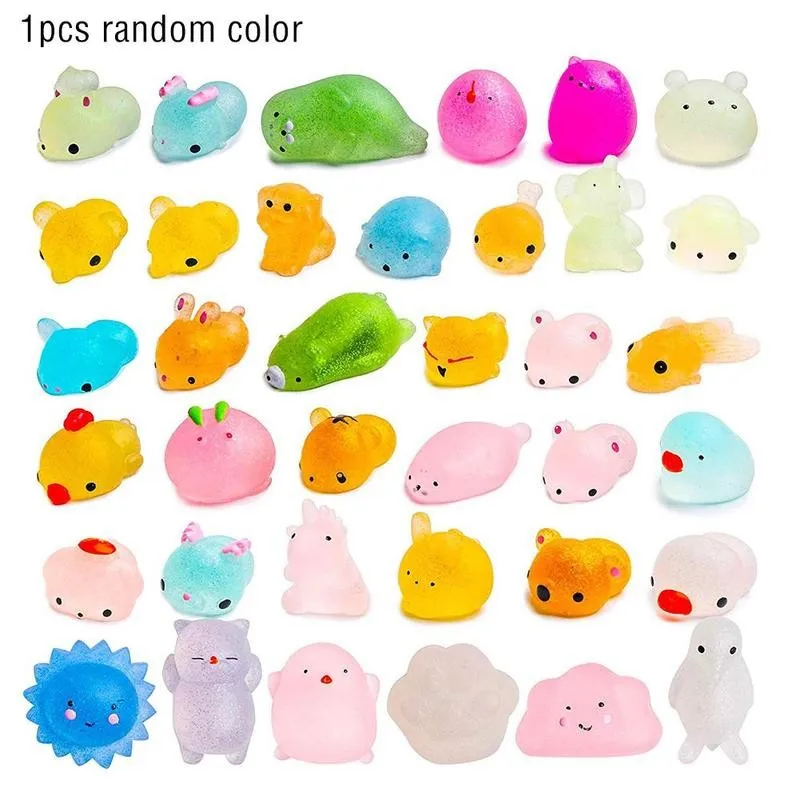 

1Pc Cute Mochi Squishy Cute Animal Slow Rising Squeeze Healing Fun Kids Kawaii Kids Adult Toy Stress Reliever Decor Random Color