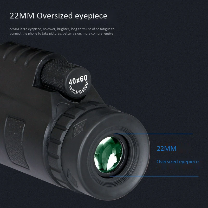 

Monocular with Smartphone Adaptor Tripod, 40X60 High Power HD Monocular for Bird Watching Wildlife Hunting Camping