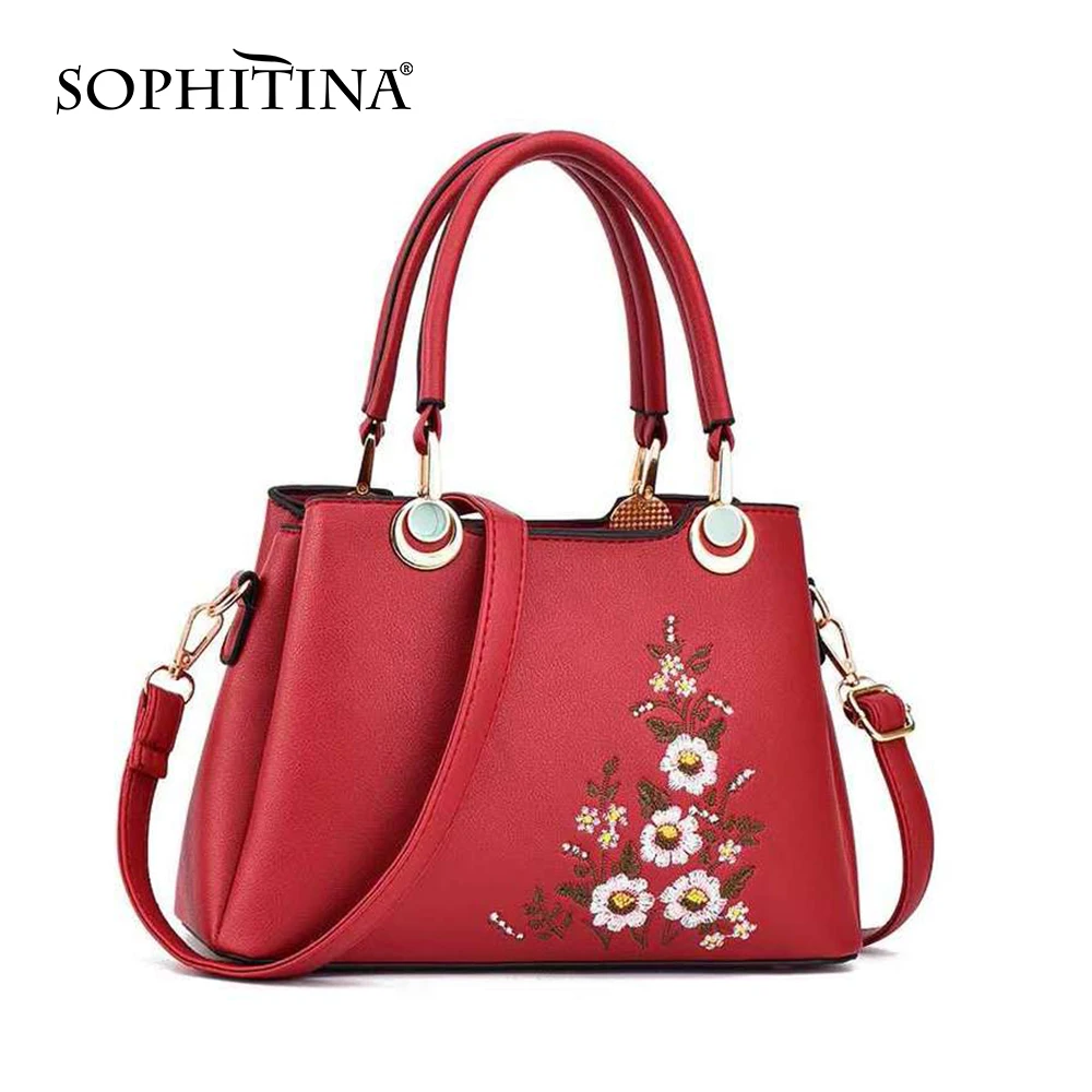 Женская сумка SOPHITINA Элегантная удобная уличная сумочка в стиле ретро с вышивкой