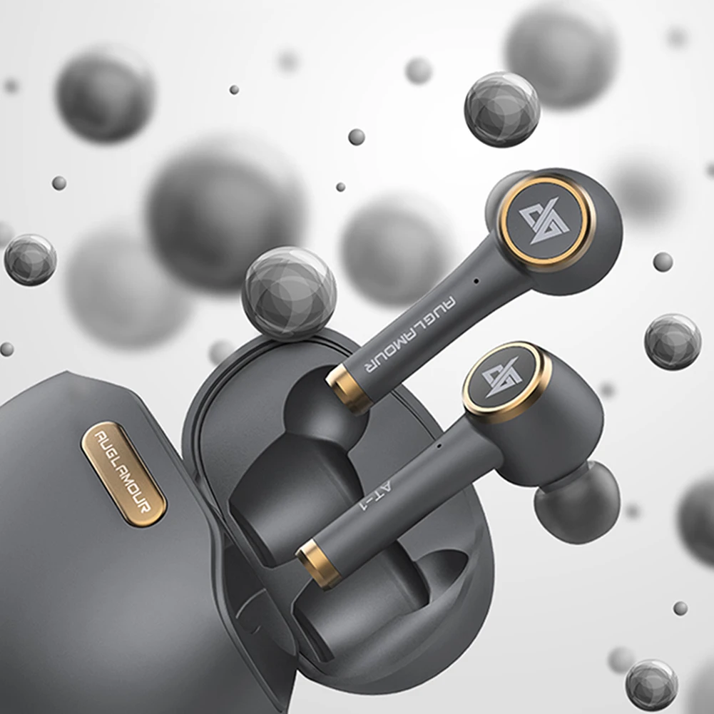 AUGLAMOUR AT-1 Bluetooth V5.0 сенсорным работы гарнитура наушники-вкладыши TWS с Беспроводной