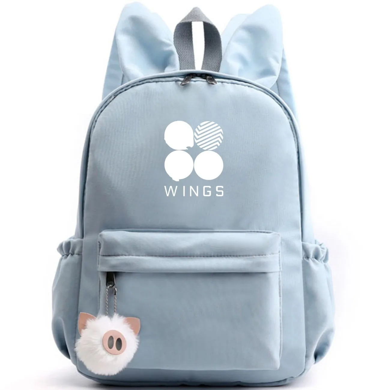 SJSB090--WINGS Bangtan Jimin JUNGKOOK suga v jin RM градиент портрет Same paragraph заячьими ушками рюкзак женские рюкзаки корейской версии - Цвет: SJSB090--WINGS