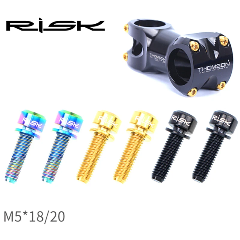 6pcs Ti Titanium Bolt Screw for Bicycle Stem Cycling Bike Ultralight |