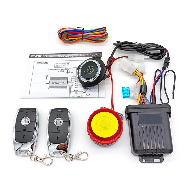 

XXFF Keyless Start System PKE Engine Starter Push Button Theft Protection Warn System Support Mute Mode