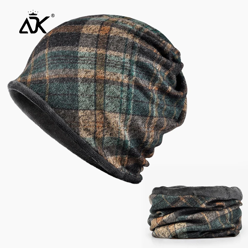 Толстая женская вязаная шапка шейный платок конский хвост дизайн мягкие шапки