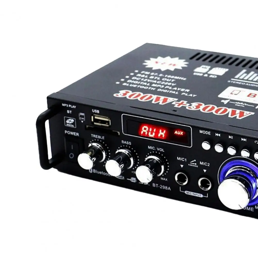Цифровой Hi-Fi аудио стерео усилитель мощности с ЖК-дисплеем 12 В/220 В | Электроника
