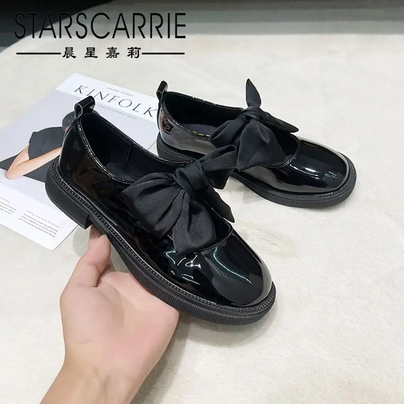 

Туфли женские кожаные на толстой подошве, в британском стиле, Ранняя осень 2021