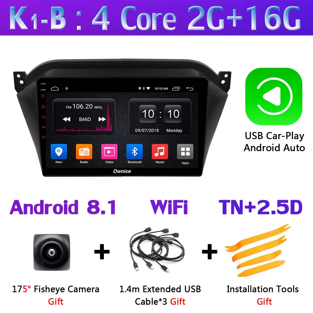 K1-B-CarPlay 360 ° панорамный 8 ядерный Android 9,0 4G+ 64G Автомобильный dvd-плеер для JAC S2 автомобильный Радио CarPlay DSP ADAS мультимедиа - Цвет: K1-B-CarPlay