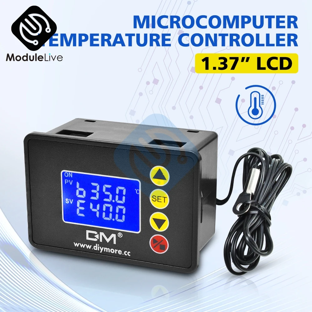Цифровой контроллер температуры для микрокомпьютера постоянный ток 12 В 24