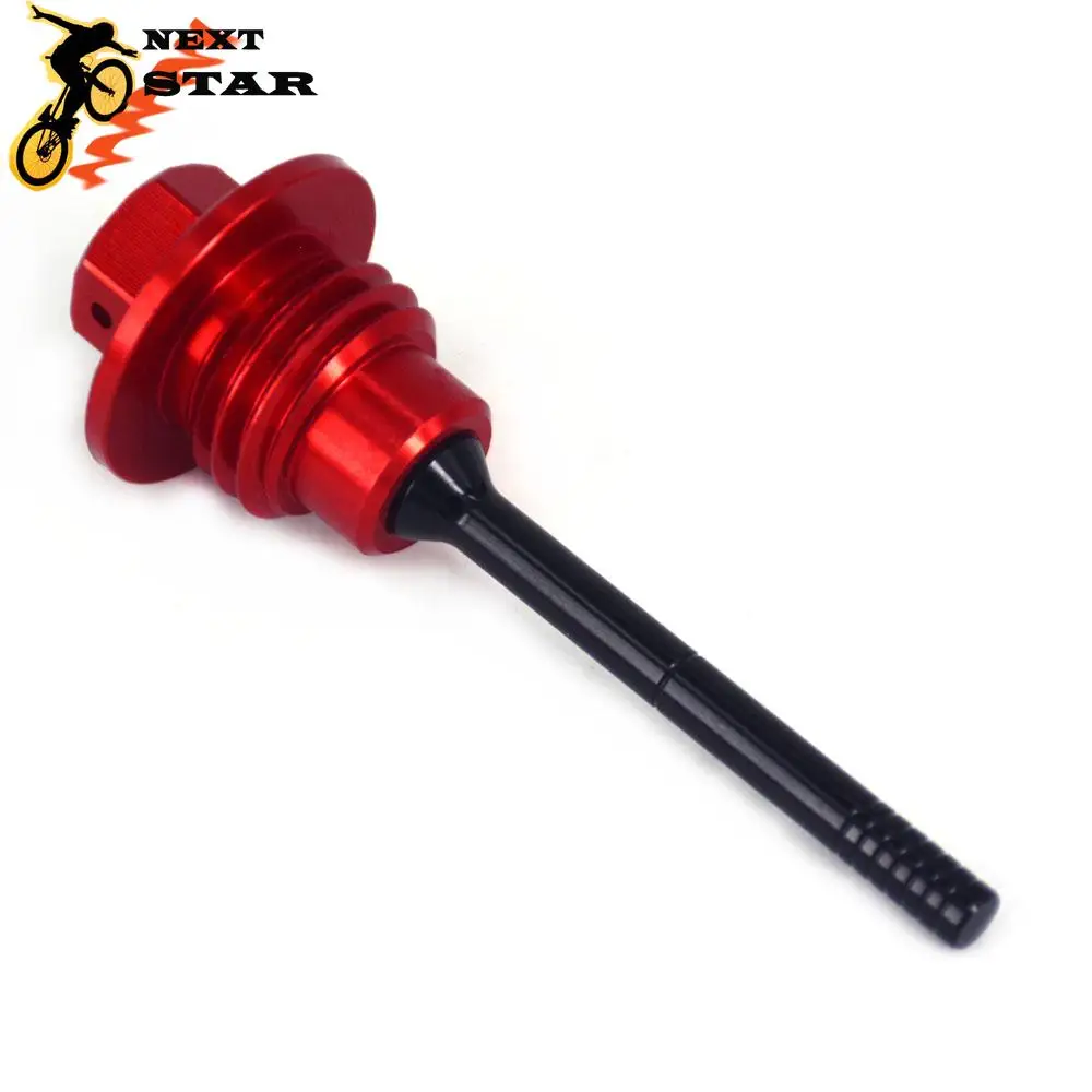 CNC 09-16 Motorcycle Red Aluminum Oil Dipstick Gauge Plugs For HONDA CRF450R CRF 450R 450 R 2009-2011 2012 2013 2014 2015 2016 | Автомобили