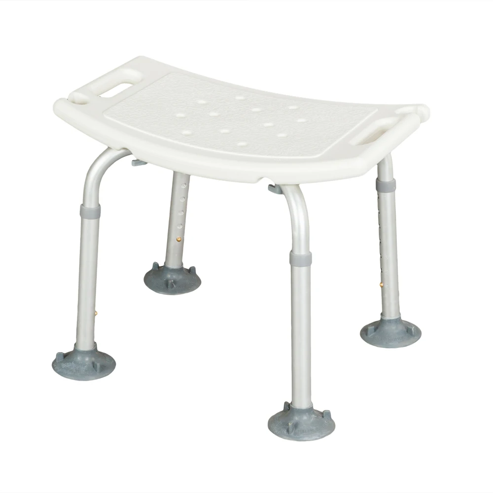 

Bath Shower Chair Adjustable Medical 7 Height Bathtub Stool Seat,White