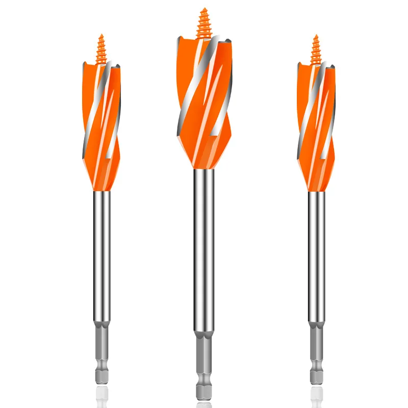 

10-20 mm Woodworking Tools 4 Twist Drill Bit Set Steels Open Shallow Hole Spiral Drill Bits for Wood
