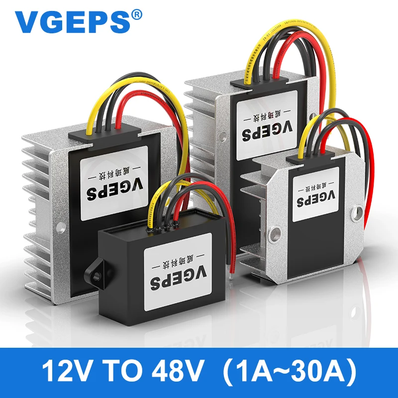 

12V to 48V DC converter 12V to 48V boost power supply module 12V to 48V waterproof regulated power supply