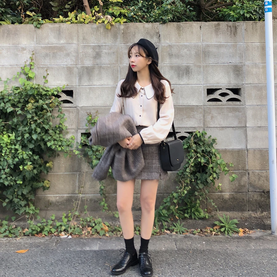 S XL рубашка большого размера весенние женские повседневные синие топы бархатные