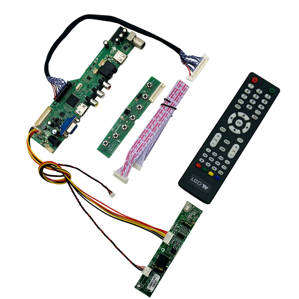 M6-V5.1 управляющая плата ЖК-телевизора поддерживает VGA AUDIO AV USB для ЖК-панели 19,5 дюймов 1600X900 LM195WD1-TLA1 TLC1 для ремонта.