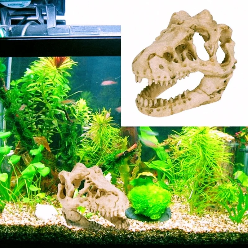Пейзаж головка моделирования кости рептилия украшения аксессуары аквариум