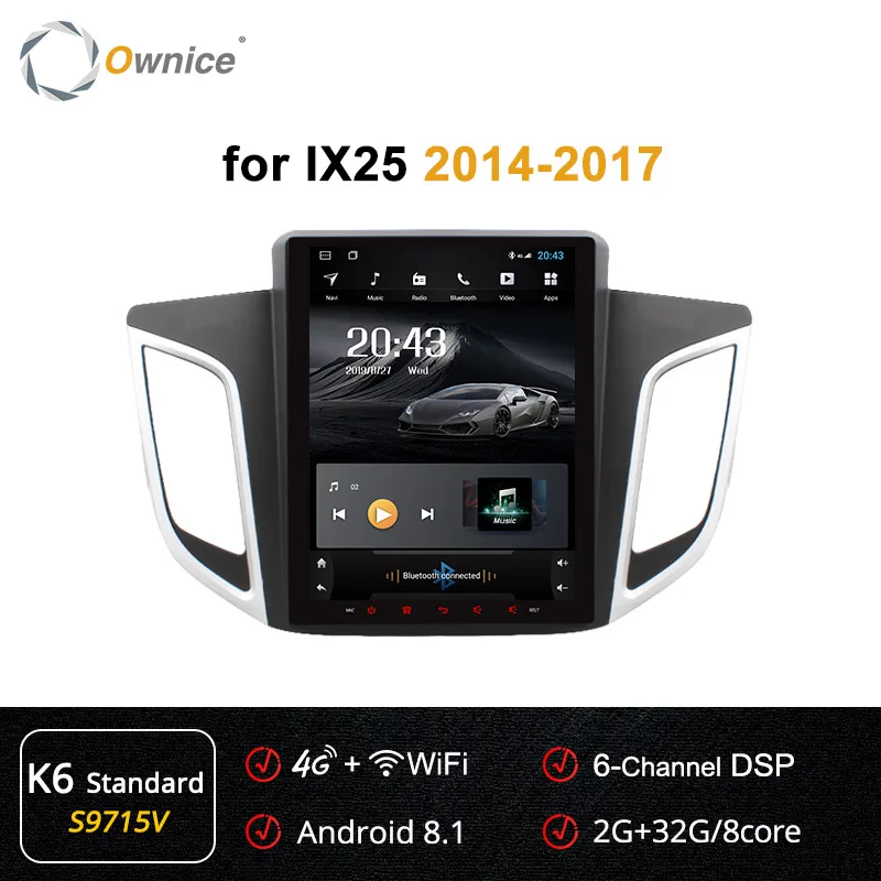 S9715 K6-Standard Ownice 8 ядерный PX6 Android 9,0 4G LTE K3 K6 автомобильный DVD для hyundai IX25- 64G rom gps Радио Навигация DSP CarPlay - Цвет: S9715 K6-Standard