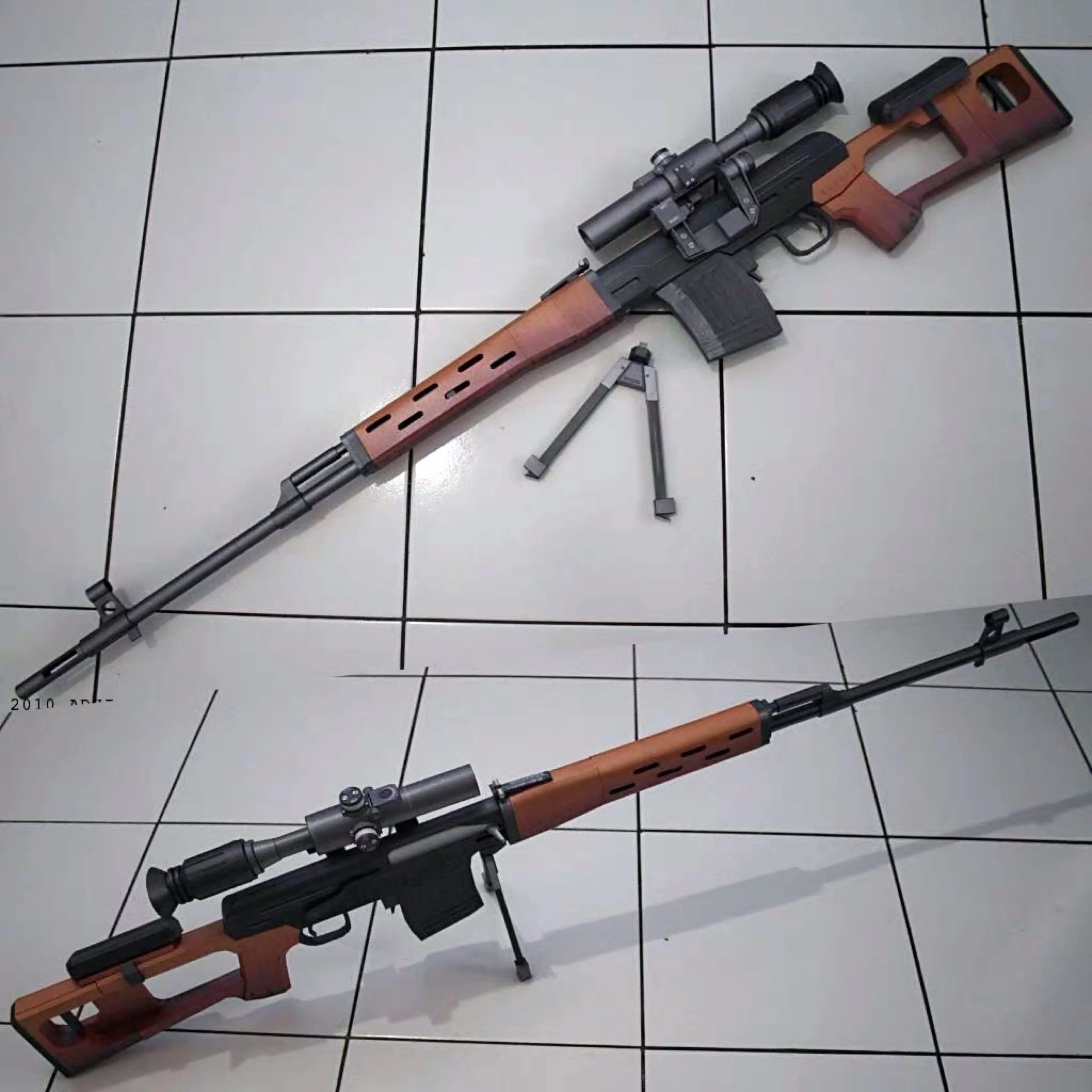 Снайперская винтовка SVD Dragunov 122 см 1:1 пистолет сделай сам модель бумажной карты 3D