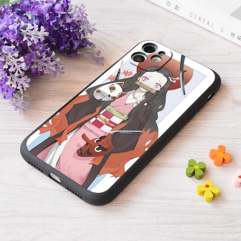

For iPhone Demon Slayer Kimetsu No Yaiba 5 Print Soft Matt Apple Case