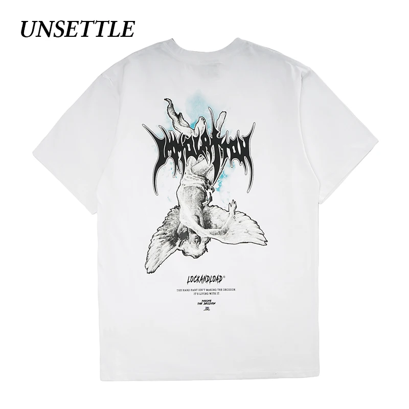 UNSETTLE 2020SS Футболка Harajuku Мужская/Женская футболка в стиле хип хоп с забавным
