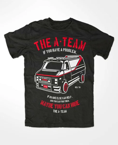 

The A-Team Car T-Shirt Fun TV Series Film Mr. T. HANNIBAL MURDOCK FACE B.A.