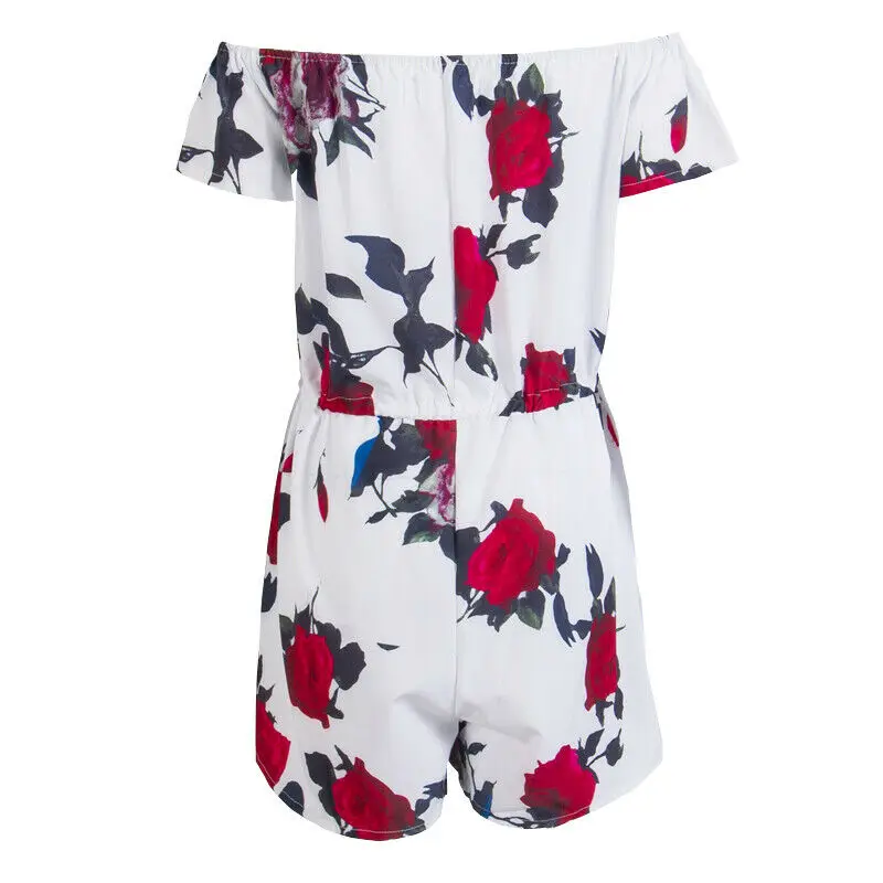 Новинка 2019 Женский Летний Пляжный комбинезон с открытыми плечами Облегающий для