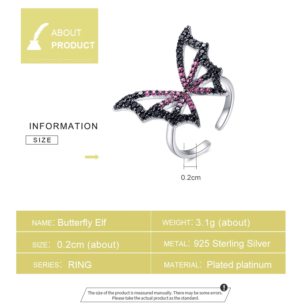 WOSTU 925 пробы Серебряный Длинный хвост мышь открытые Регулируемые кольца вечерние
