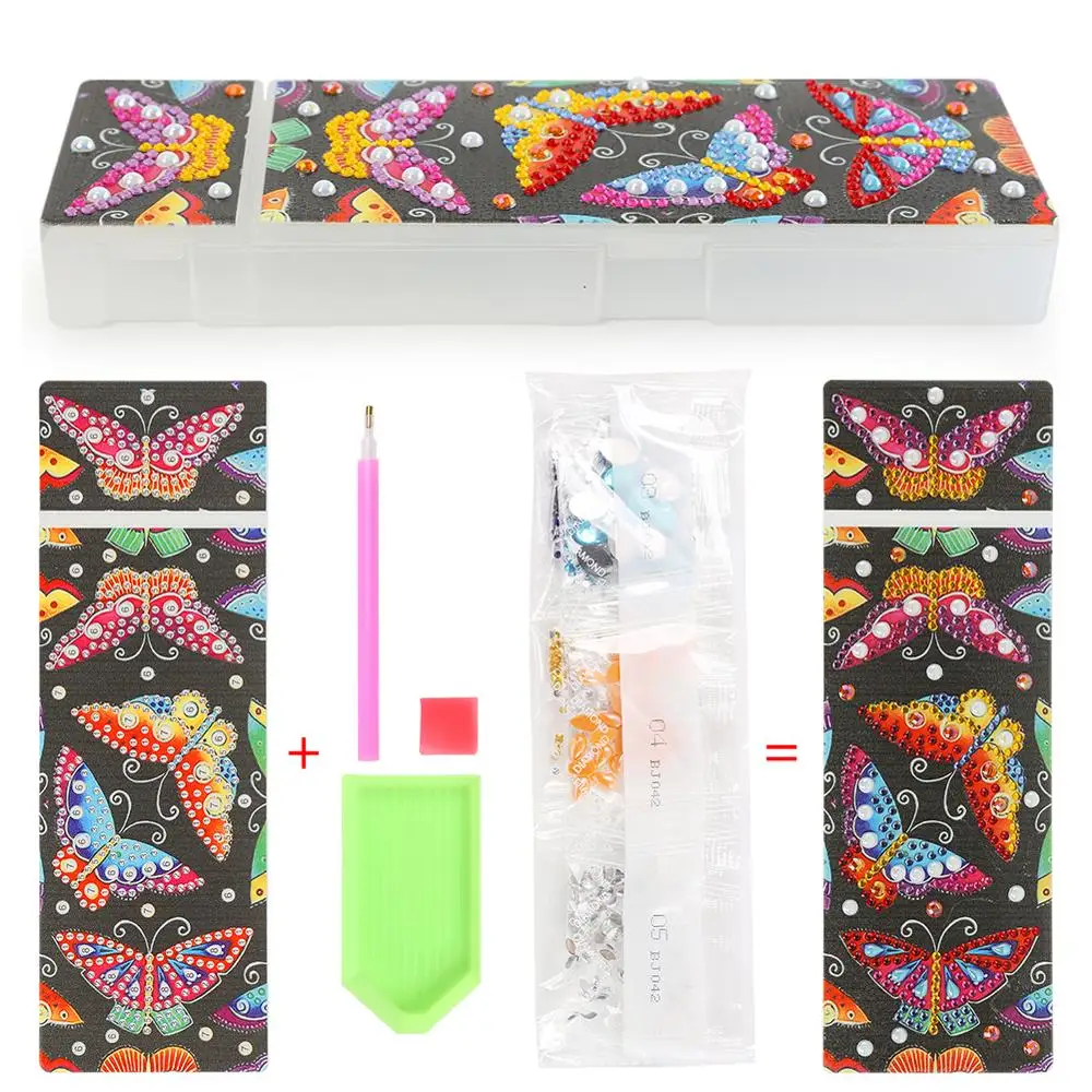 DIY Карандаш Чехол бабочка Сова особой формы алмазов картина Прочный 2 решётка