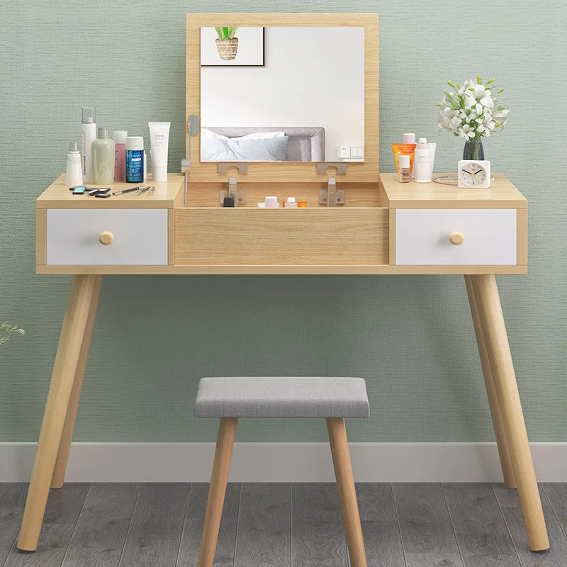 Комоды деревянное зеркало туалетный столик косметическое хранение Органайзер