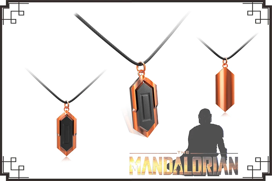 Ожерелье Coslive из мандалорианского железного сердца Золотая подвеска для косплея