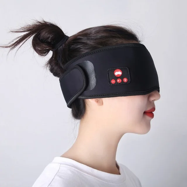 Беспроводной сна маска для глаз Bluetooth 5 0 3D стерео спальный глаза крышка оттенков