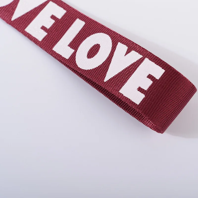 

Love Canvas White Phone Pendant Keychain Couple's Multi-Purpose Popular Wrist Key Ring Camera Jeans Accessories Gift Hot
