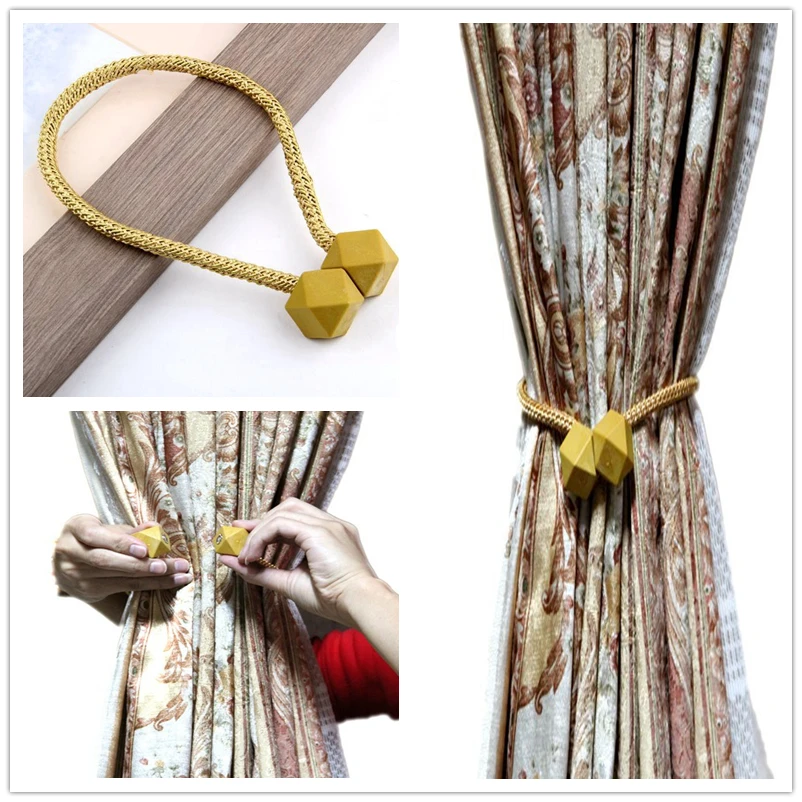 

1Pcs Curtain Tieback Multifaceted Ball Magnetic Curtains Buckle Tie Backs Shower Curtain Holder Wall balls Home Room Accessories