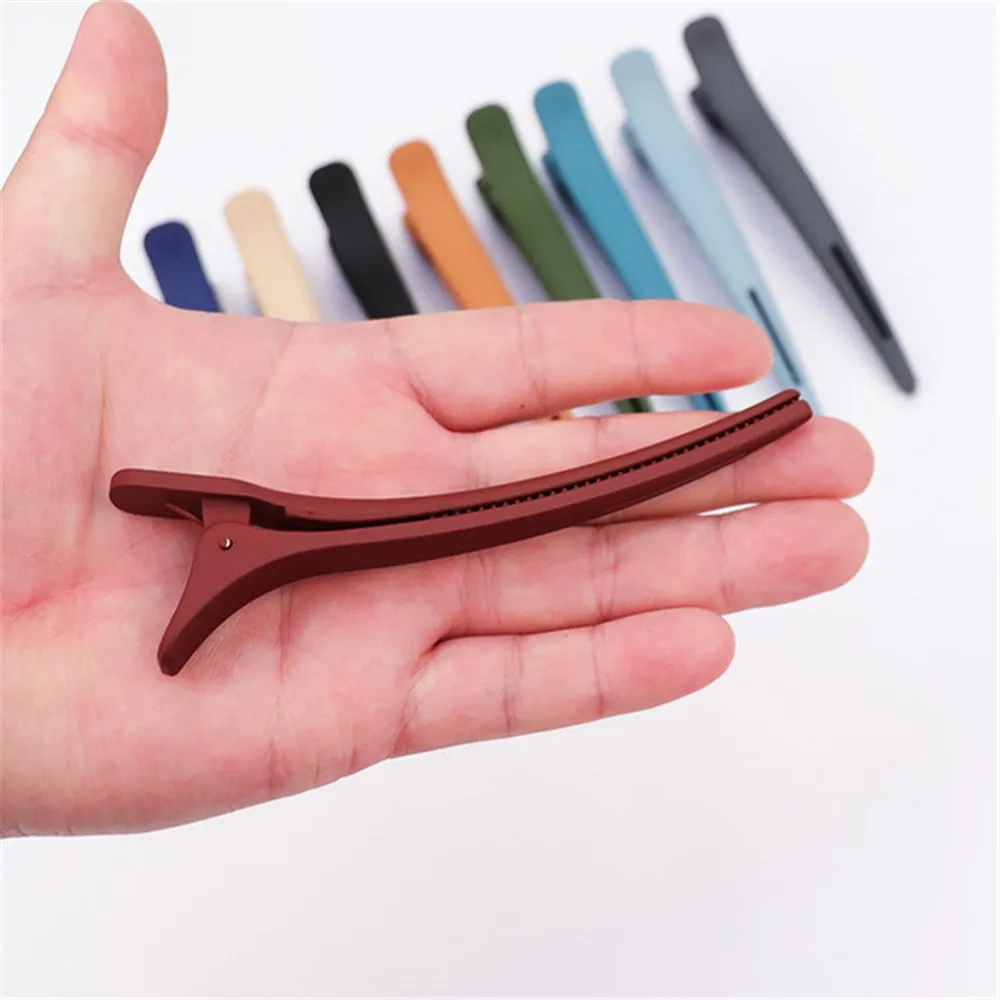

12CM Large Hair Styling Clips Professional Clamp Hair Pins Women Duckbill Clip Hair Cutting Tools Color Acrylic Barrette