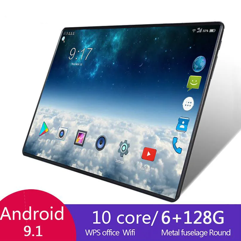 

2022 Hot Sell 10Inch Octa Core 6G+128GB Android 9.0 WiFi Tablet PC Dual SIM Dual Camera Bluetooth 4G WiFi Call Phone Tablet