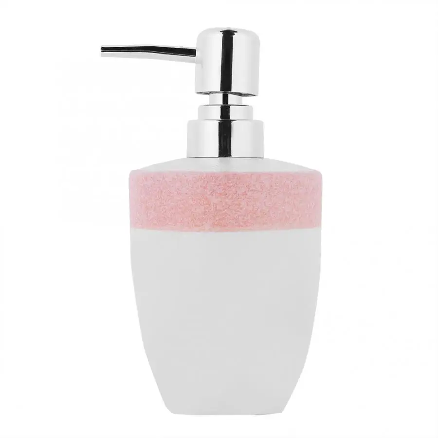 Liquid Soap Dispenser European style Bathroom Home Hotel Soap Pump Lotion Shampoo Container Bottle Hand Wash Dispenser - Цвет: Розовый