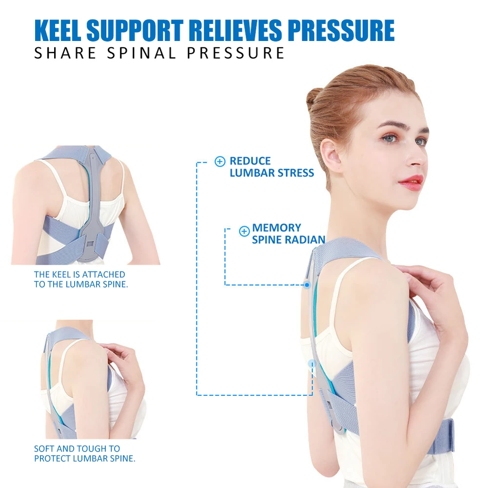 Корректор осанки для женщин и мужчин одобренный FDA фиксатор верхней части спины