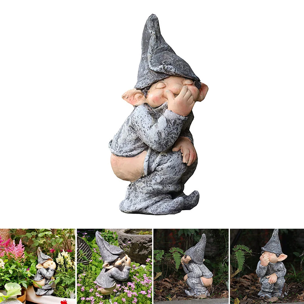 

Gnome Statue Gardening Dwarf Figurine Naughty Gnomes Resin Figurines For Garden Decoration Outdoor Garden Accessories Tools