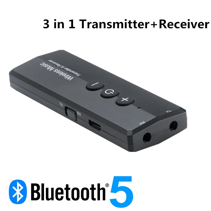 3 в 1 Bluetooth 5 0 передатчик приемник стерео аудио мм Aux Jack Беспроводной адаптер для ТВ
